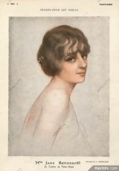 Gustave Brisgand 1916 Portrait Jane Renouardt