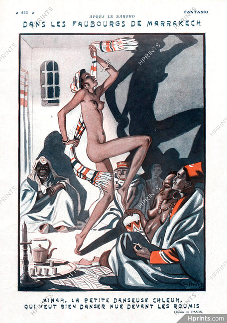 Georges Pavis 1926 Nude Black Dancer, Marrakech
