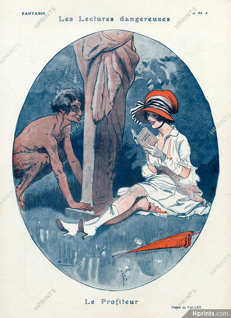 Les Lectures Dangereuses — Le Profiteur, 1922 - Louis Vallet L'Ingénue Libertine, Faun