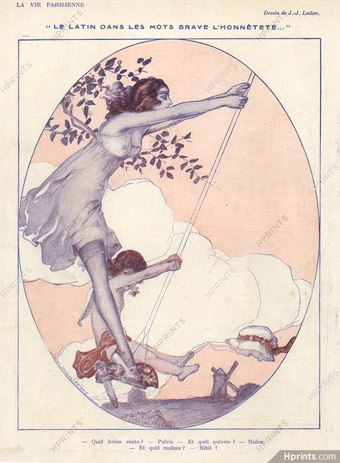 Julien Jacques Leclerc 1919 Swing, Lingerie, Stockings