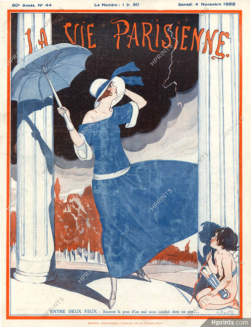 Georges Pavis 1922 "Entre Deux Feux", La Vie Parisienne Cover