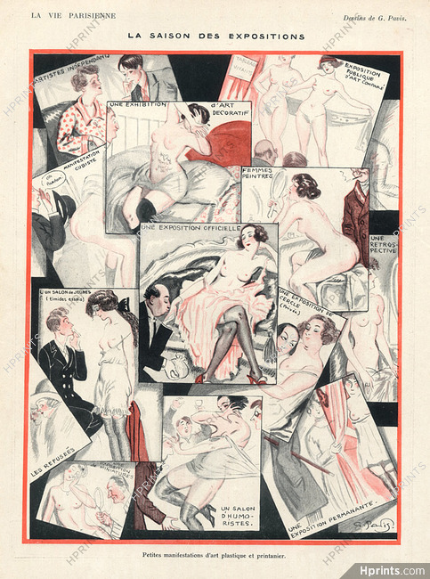 Georges Pavis 1922 ''La saison des expositions'' Salon des Indépendants, Cubiste, Humoriste...