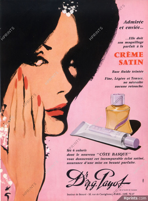 Payot (Cosmetics) 1960 René Gruau