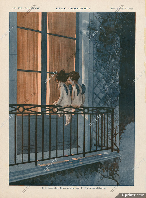 Georges Léonnec 1918 ''Deux Indiscrets'' Angels
