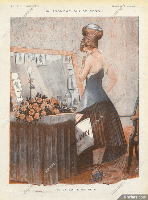 Georges Léonnec 1918 Costume Disguise "champagne" Cabaret Music Hall