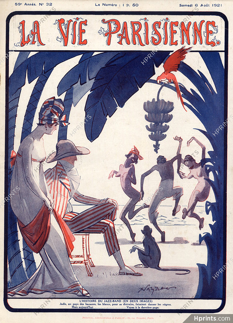 René Préjelan 1921 L'Histoire du Jazz-Band, La Vie Parisienne cover
