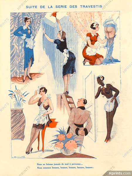 Léon Bonnotte 1930 Sexy Maids