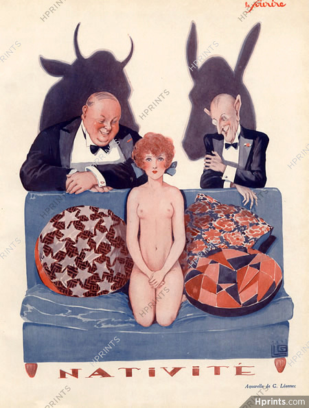 Georges Léonnec 1928 "Nativité" Nude