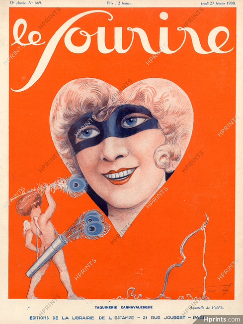 Vald' Es 1930 Carnival Mask Portrait