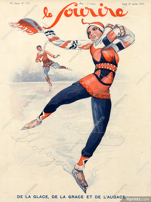 Vald'Es 1931 Ice-skaters