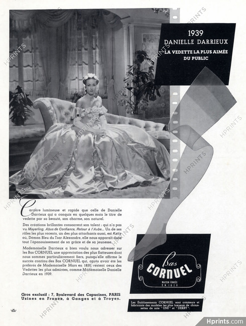 Cornuel (Lingerie) 1939 Danielle Darrieux