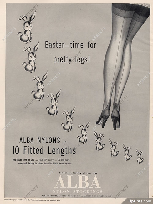 Alba Nylons (Stockings) 1953