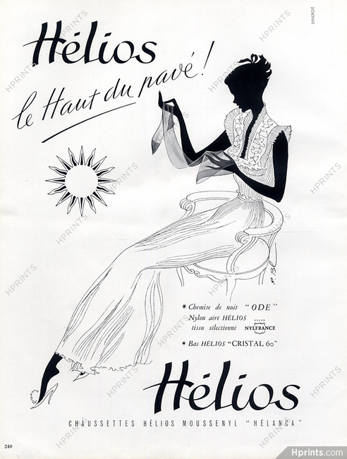 Hélios (Stockings Hosiery) 1953 Lingerie, Nightdress