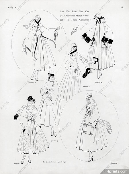 Erte 1917 The Motorist's Costumes