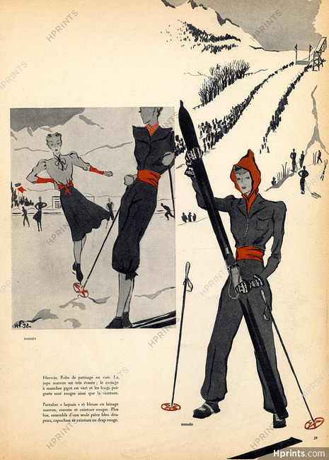 Hermès (Sportswear) 1938 Ice Skating Dress Jumpsuit