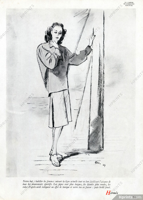 Hermès (Couture) 1947 Pierre Mourgue