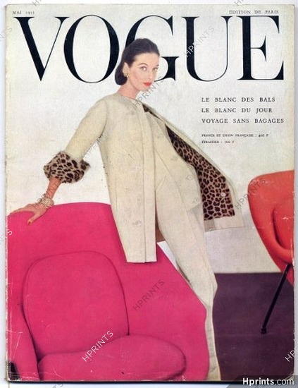 Vogue Paris France 1955 May Wedding Dresses Lanvin Castillo, 108 pages