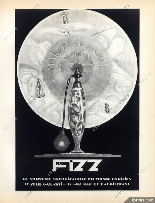 Marcel Franck (Atomizer) Fizz 1928 Art Deco Style, Lithograph PAN Paul Poiret