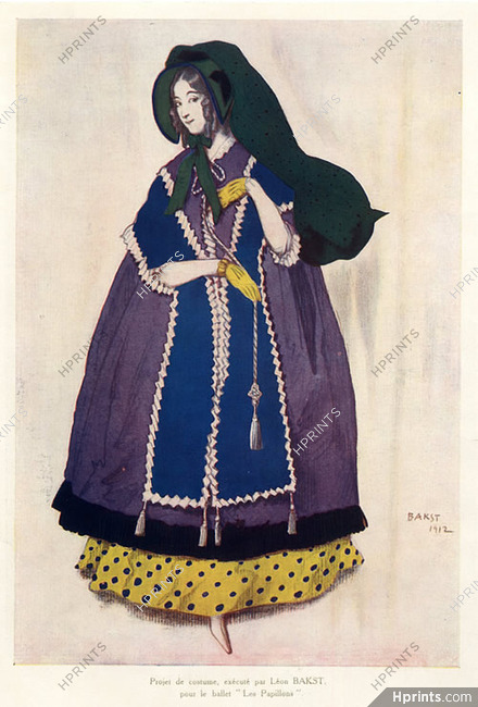 Léon Bakst 1912 "Les Papillons" "The Butterfly Ballet", Russian Ballet