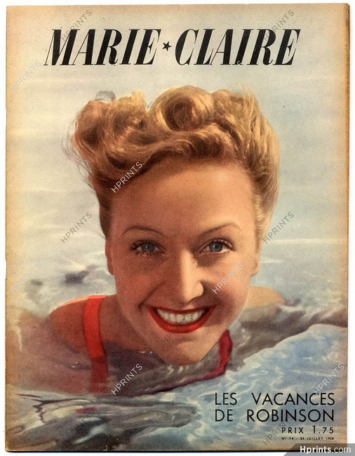 Marie Claire 1938 N°74 Michèle Morgan, 52 pages