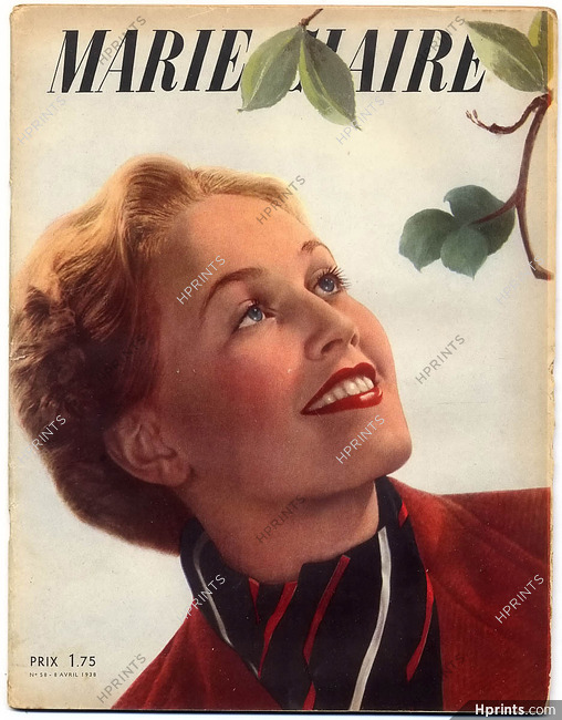 Marie Claire 1938 N°58 Barbara Pepper, Maureen O'Sullivan, Yehudi Menuhin, 72 pages
