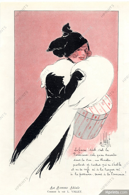 Louis Vallet 1912 "The Ideal Woman" Elegant Parisienne