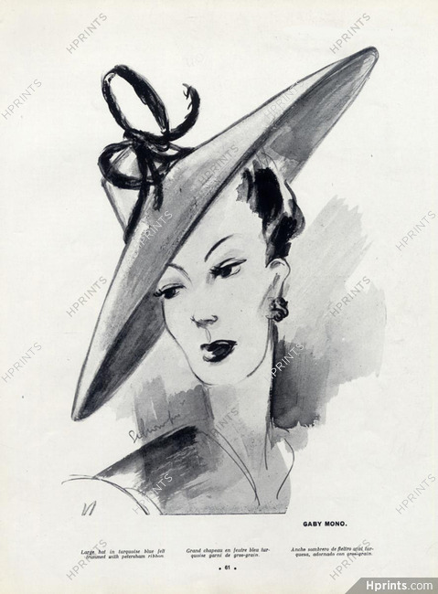 Gaby Mono (Hat) 1940 Schompré