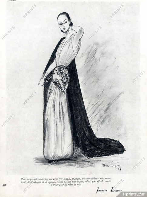 Jacques Launay 1947 Evening Gown, Pierre mourgue