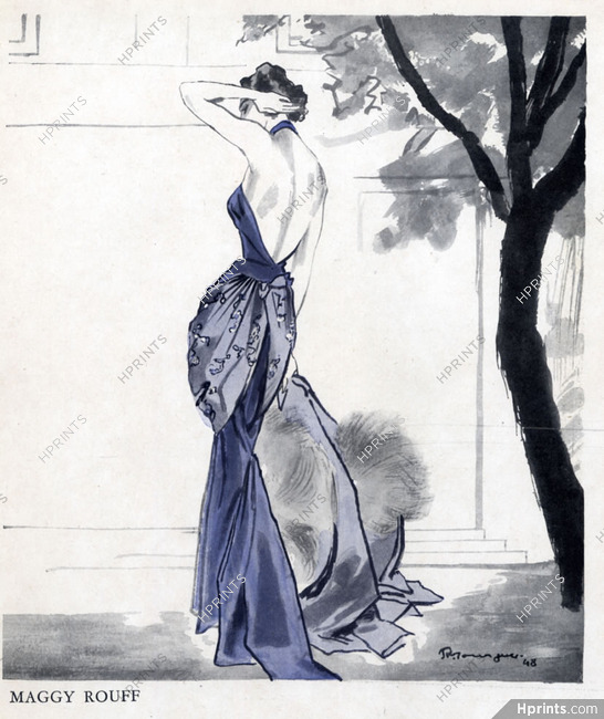 Maggy Rouff 1948 Evening Dress Pierre Mourgue