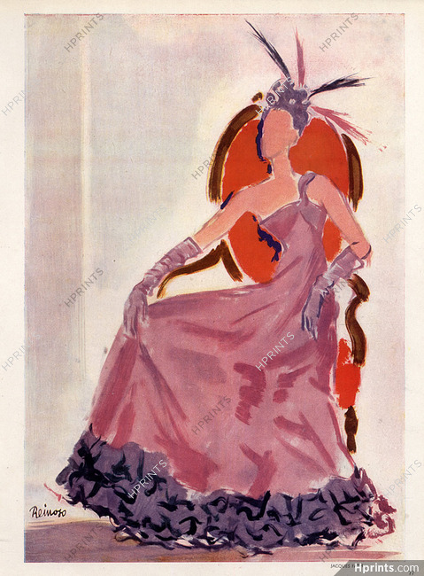 Jacques Fath 1946 Reinoso Evening Gown