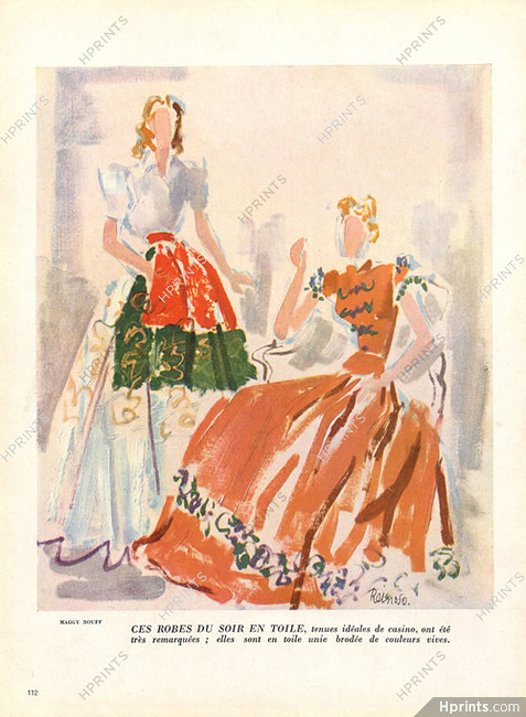 Maggy Rouff 1947 Evening Gown, Reinoso