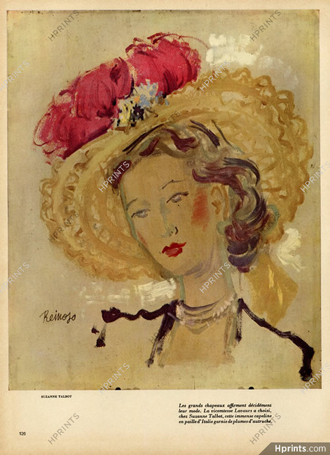 Suzanne Talbot (Millinery) 1947 La Vicomtesse Lavaurs, Reinoso