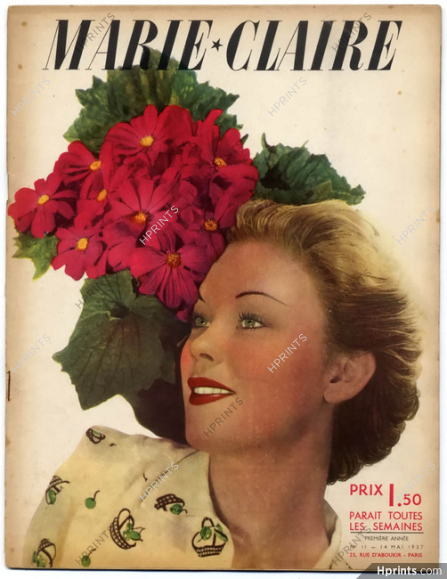 Marie Claire 1937 N°11 Elisabeth Reine d'Angleterre Couronnement, Johnny Weissmuller, Greta Garbo, 44 pages