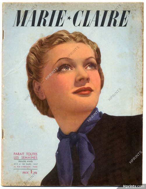 Marie Claire 1937 N°4 Robes de Mariées Chanel Molyneux