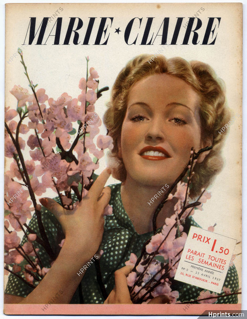 Marie Claire 1937 N°8 Joan Crawford Marlène Dietrich Greta Garbo, 48 pages
