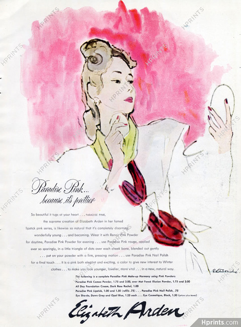 Elizabeth Arden (Cosmetics) 1945 René Bouché Making-up