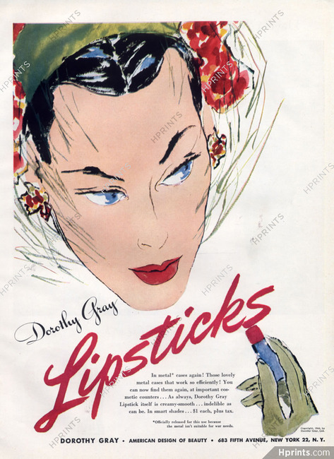 Dorothy Gray 1944 Lipsticks