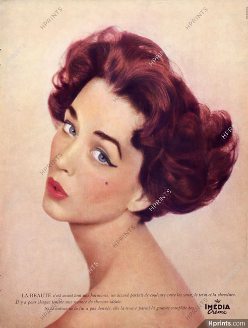 Imédia (L'Oréal) 1954 Harry Meerson, Dyes for hair, Hairstyle