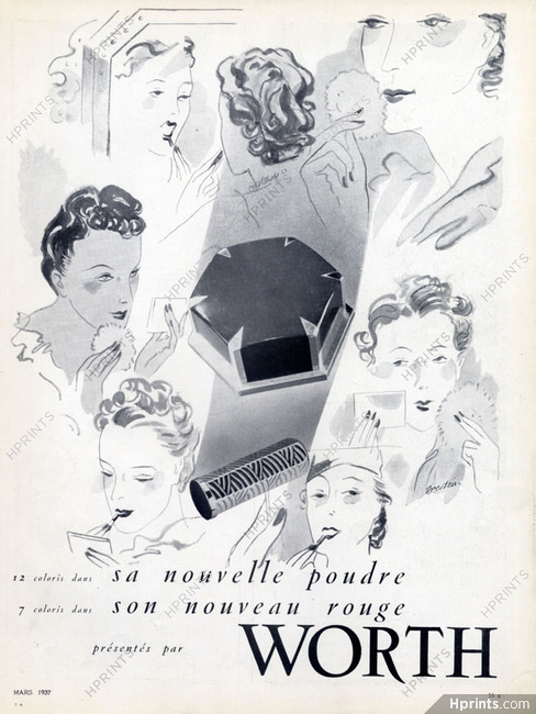 Worth (Cosmetics) 1937 Making-up, Lipstick