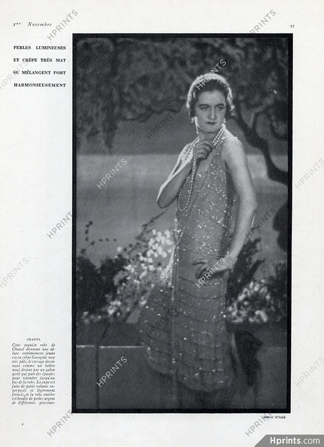Chanel 1925 Evening Dress, Photo Arthur O'Neill