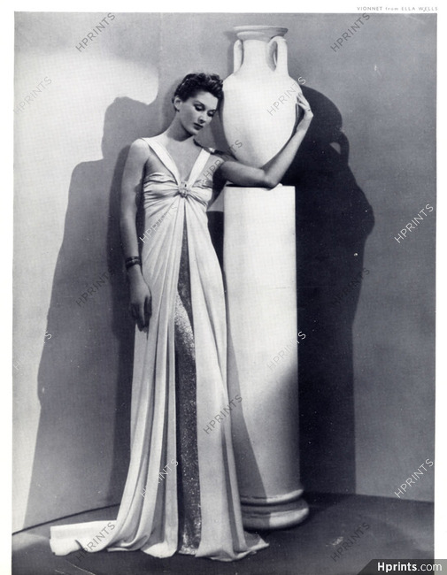 Madeleine Vionnet 1937 Ella Wells Empire Dress, Fashion Photography