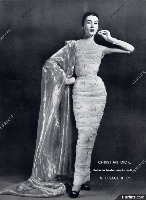 Christian Dior 1955 Evening Gown