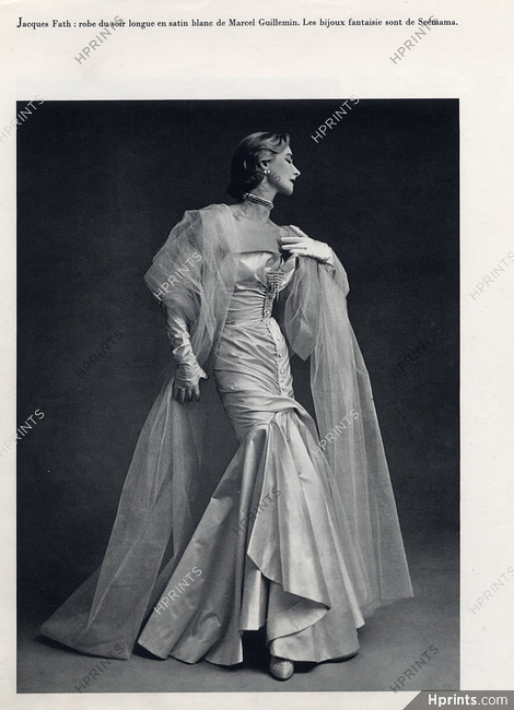 Jacques Fath 1950 Evening Gown, Marcel Guillemin, Philippe Pottier