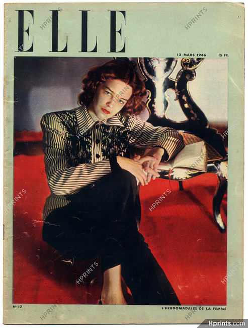 ELLE N°17 du 12 Mars 1946 Paquin Danielle Darrieux Michèle Morgan, 24 pages