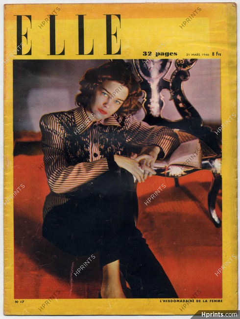 ELLE (Belgique) N°17 du 21 Mars 1946 Paquin Danielle Darrieux Michèle Morgan, 32 pages