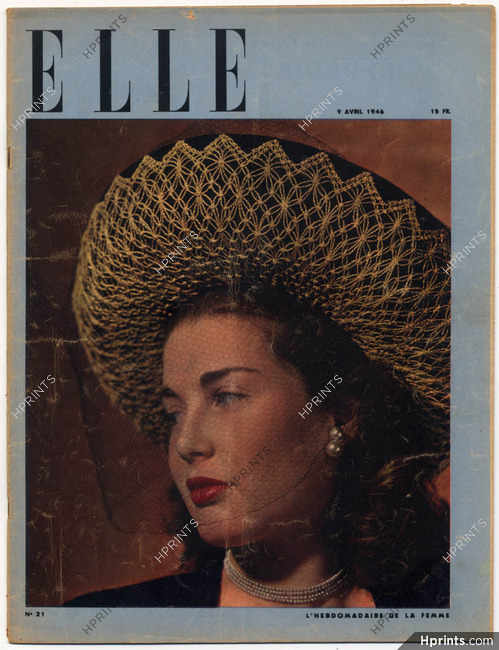 ELLE N°21 du 9 Avril 1946 Haute Couture Collections Balenciaga Paquin Grès