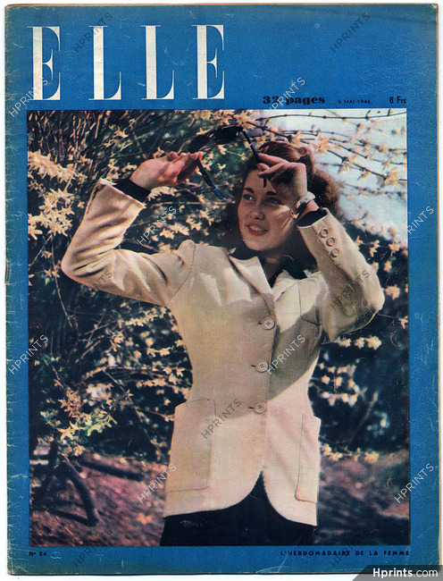 ELLE (Belgique) N°24 du 9 Mai 1946 Michèle Morgan Germaine Lecomte Lucien Lelong, 32 pages