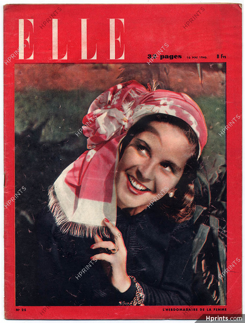 ELLE (Belgique) N°25 du 16 Mai 1946 Mary Pickford Robert Piguet Jeanne Lanvin