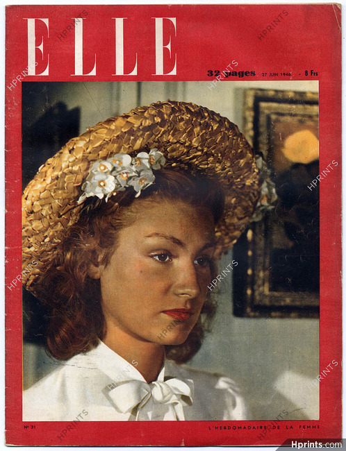 ELLE (Belgique) N°31 du 27 Juin 1946 Jacques Fath Lucien Lelong Pierre Balmain Hermès
