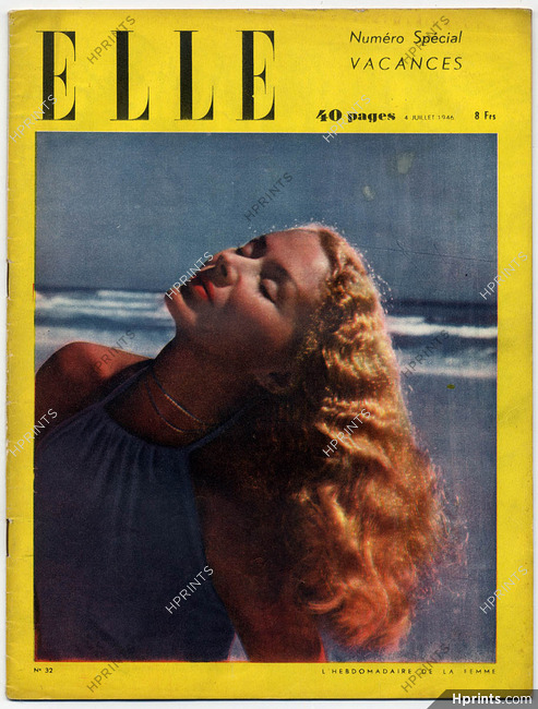 ELLE (Belgique) N°32 du 4 Juillet 1946 Jacques Fath, Balenciaga, Schiaparelli, René Gruau, 40 pages